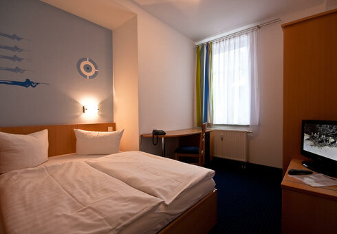 Blick in ein Gästezimmer