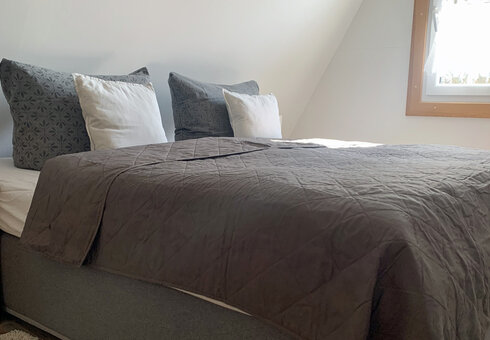 Blick in das Schlafzimmer