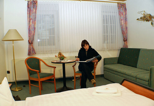 Blick in ein Gästezimmer