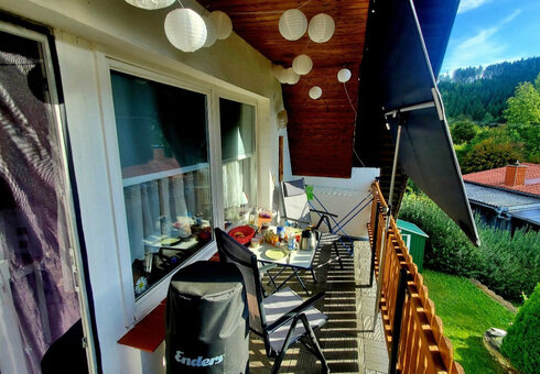 Balkon mit Sitzecke