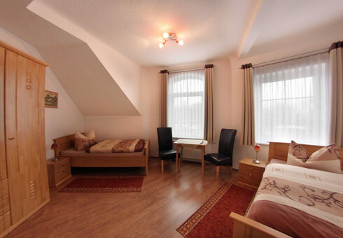 Blick in ein Gästezimmer