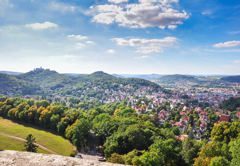 Blick auf den Ort Eisenach