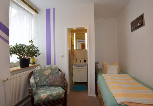 Blick in ein Gästezimmer