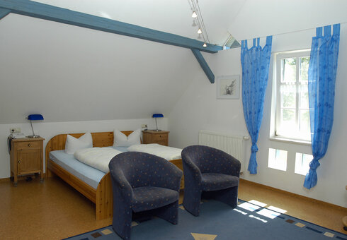 Blick in ein Gästezimmer