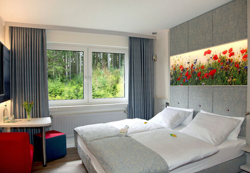 Blick in ein Gästezimmer