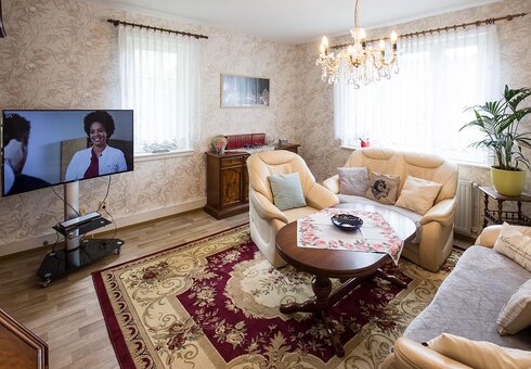 Blick in das Wohnzimmer