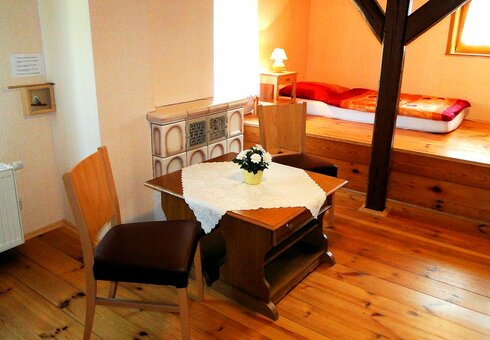 Blick in ein Gästezimmer
