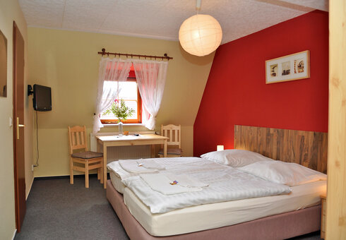 Blick in ein Doppelzimmer