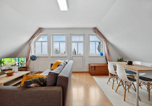 Blick in das Wohnzimmer