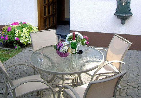 Sitzecke auf der Terrasse