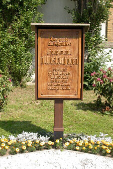 Gedenktafel Hauptmann von Westernhagen