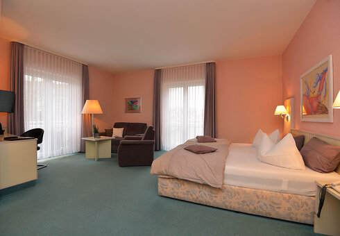 Blick in ein Doppelzimmer