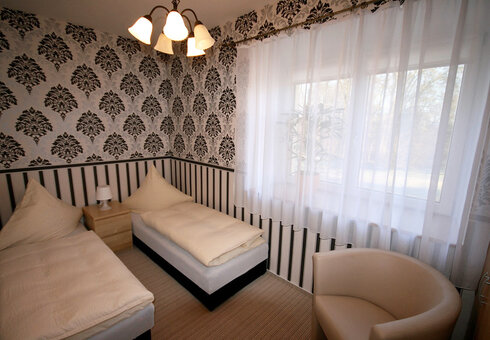 Blick in ein Gästezimmer