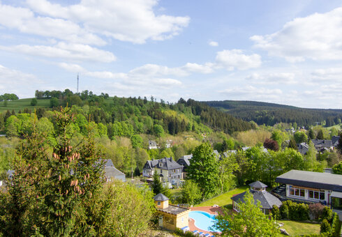 Blick vom Hotel in die Umgebung