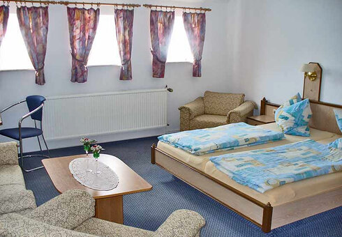 Blick in ein Gästezimmer