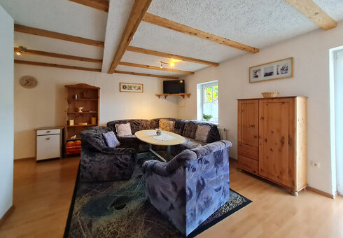 Blick in die Fewo (Wohnzimmer)