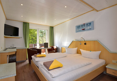 Blick in ein Gästezimmer