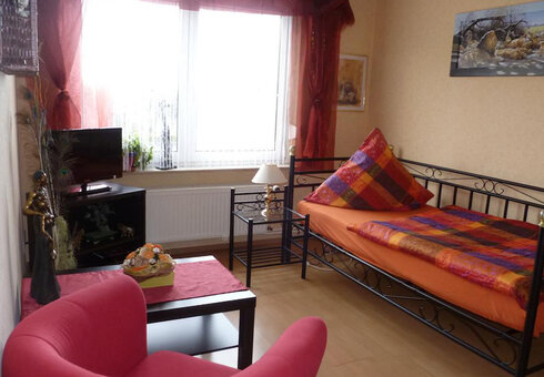 Blick in ein Gästezimmer