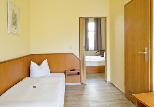 Blick in ein Gästezimmer