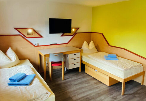Blick in ein Gästezimmer