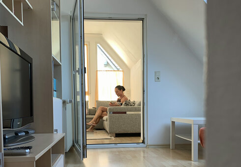 Blick in Wohnung 7 - Durchgangszimmer