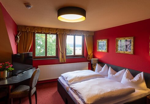 Blick in ein Gästezimmer