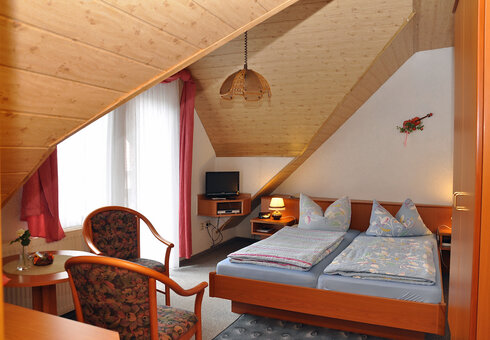 Blick in ein Gästezimmer