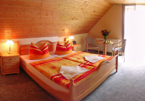 Blick in ein Gästezimmer
