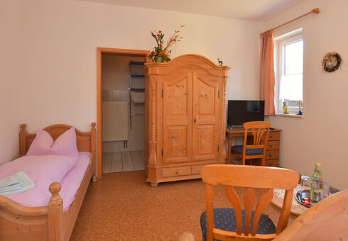 Blick in ein Gästezimmer