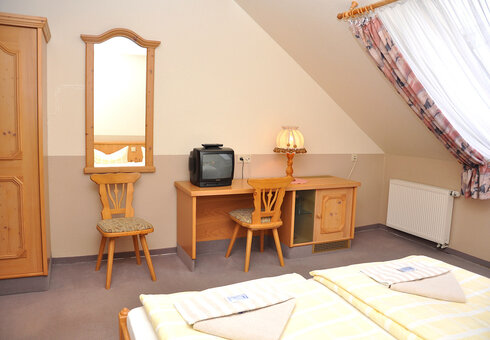 Blick in ein Gästezimmer