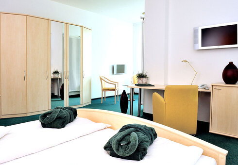 Blick in ein Gästezimmer