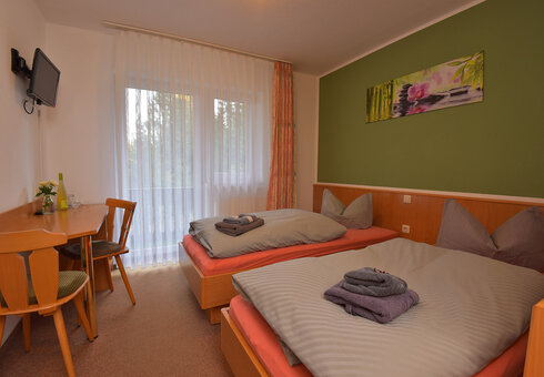 Blick in ein Gästezimmer