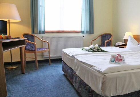 Blick in ein Gästezimmer