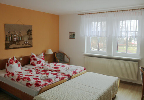 Blick in ein Gästezimmer