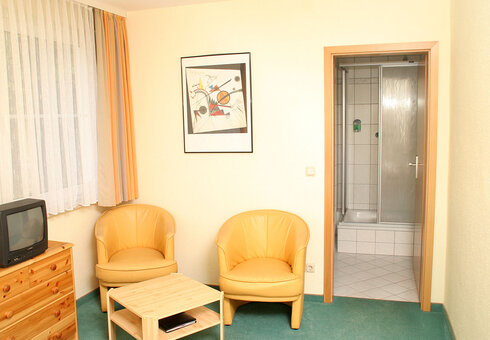 Blick in ein Gästezimmer