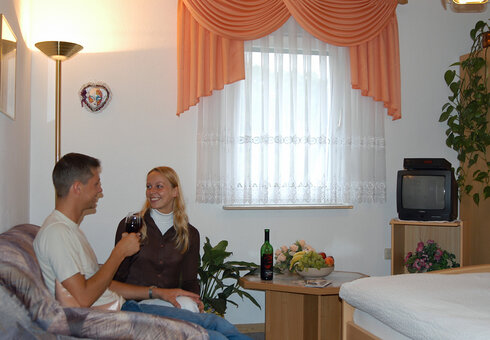 Einblick in ein Gästezimmer