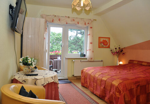 Blick in ein Gästezimmer