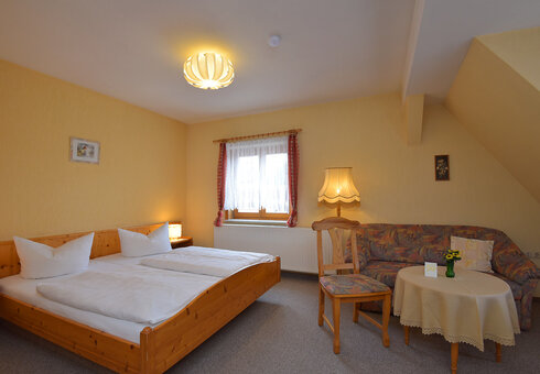 Blick in ein Gästezimmer