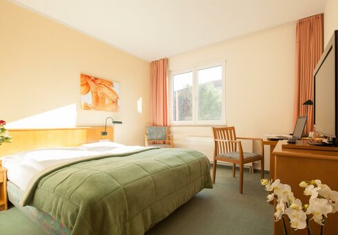 Blick in ein Gästezimmer