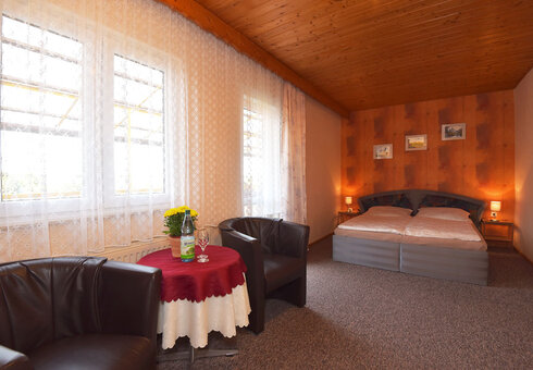 Blick in ein Gästezimmer
