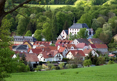 Blick auf den Ort Großkochberg