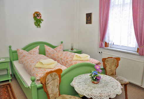Blick in ein Gästezimmer