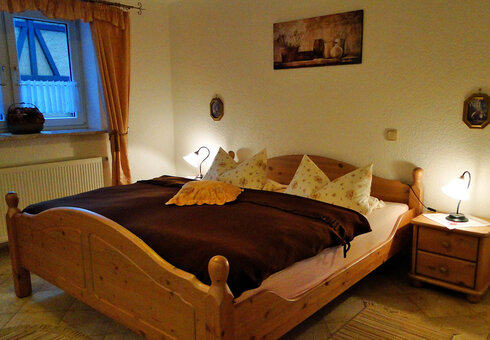 Blick in ein Doppelzimmer