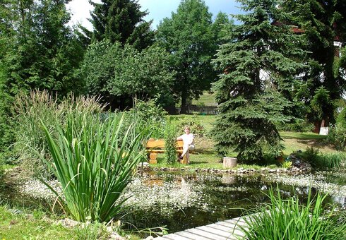 Garten mit Gartenteich
