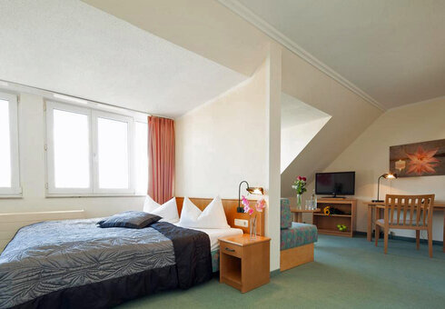 Blick in ein Gästezimmer