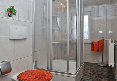 Blick in das Ferienhaus (Dusche/WC)