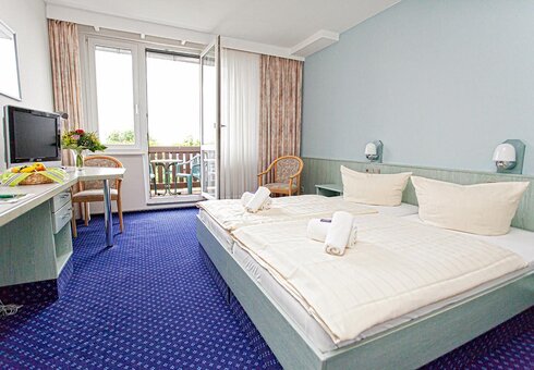 Blick in ein Gästezimmer