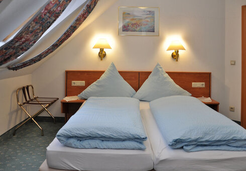 Blick in ein Gästezimmer
