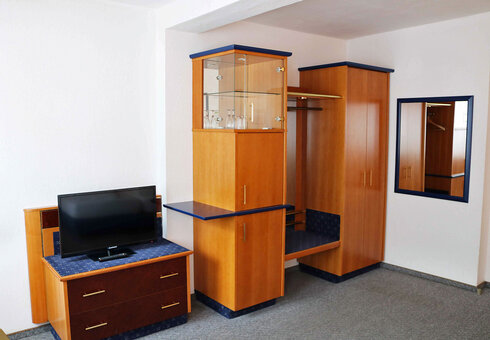 Blick in ein Gästezimmer