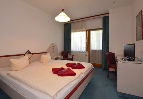 Blick in ein Doppelzimmer